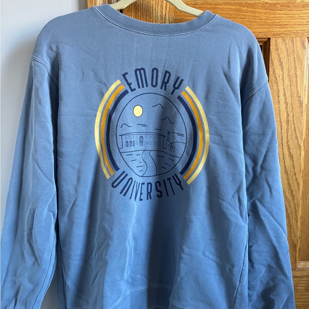 Blue Emory University Crewneck